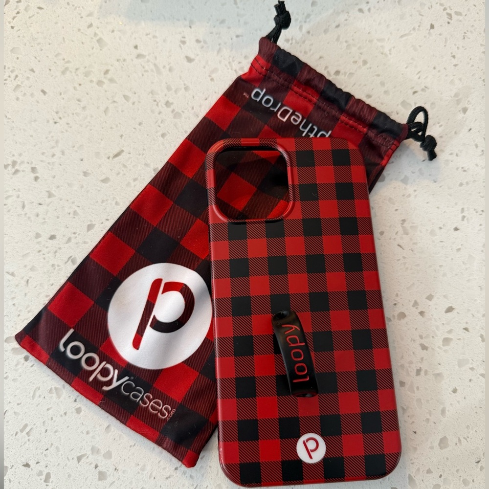 GUC Loopy Cases Red Plaid iPhone 12 Max Pro Case
